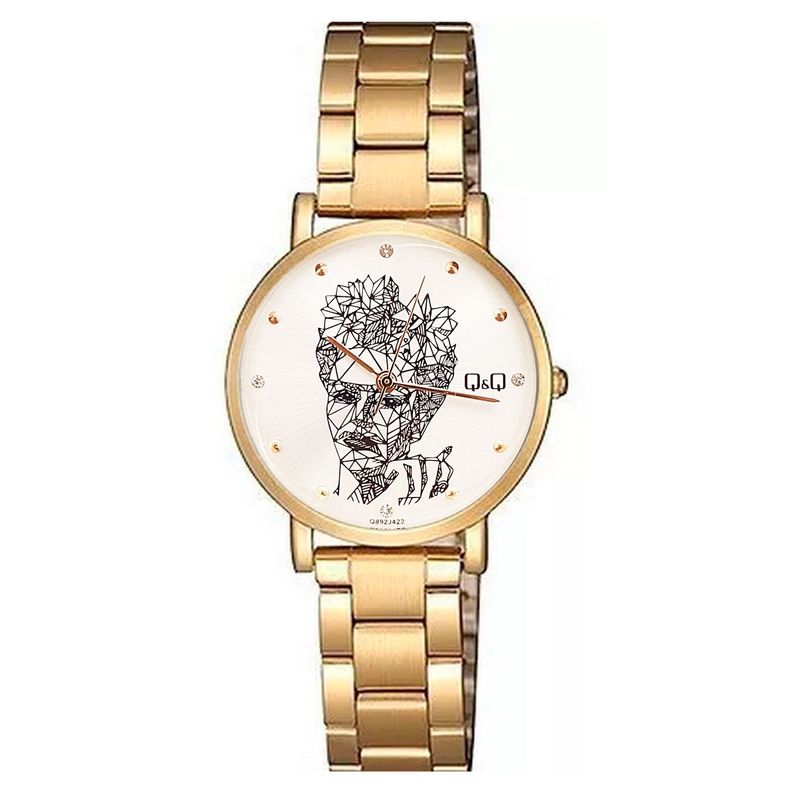 Q&Q - Reloj Qq Qyq Elegante Frida Kahlo Acero  Estuche Dama
