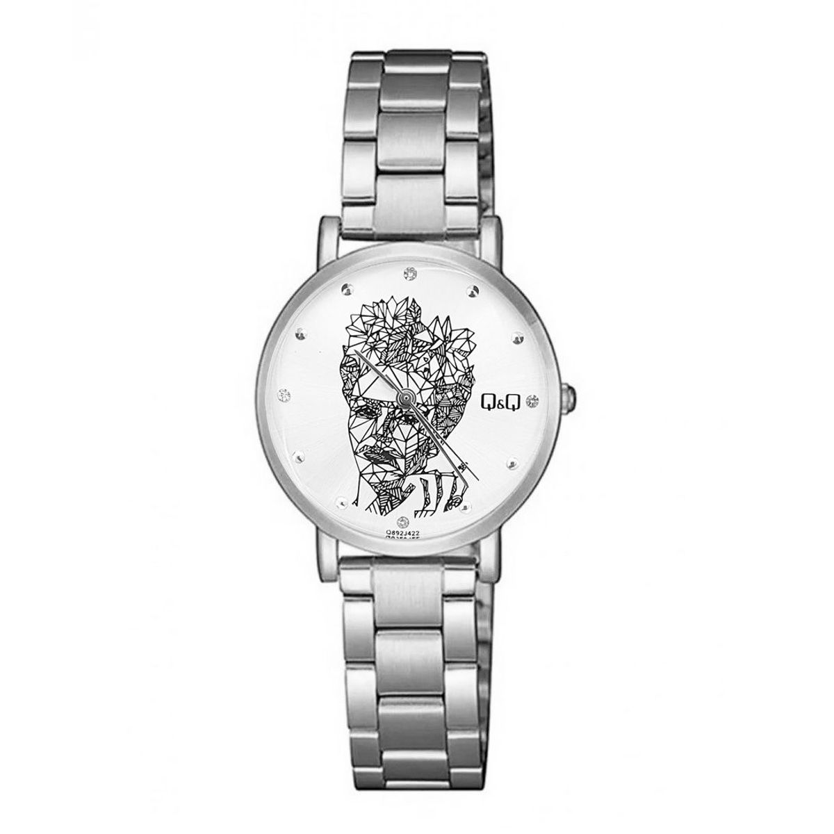Q&Q - Reloj Qq Qyq Elegante Frida Kahlo Acero  Estuche Dama