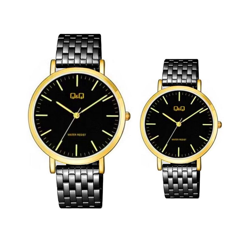 Q&Q - Relojes Pareja Duo Qyq Acero Quartz Qq  Estuche