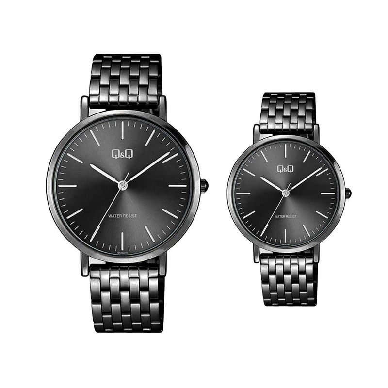 Q&Q - Relojes Pareja Duo Qyq Acero Quartz Qq  Estuche