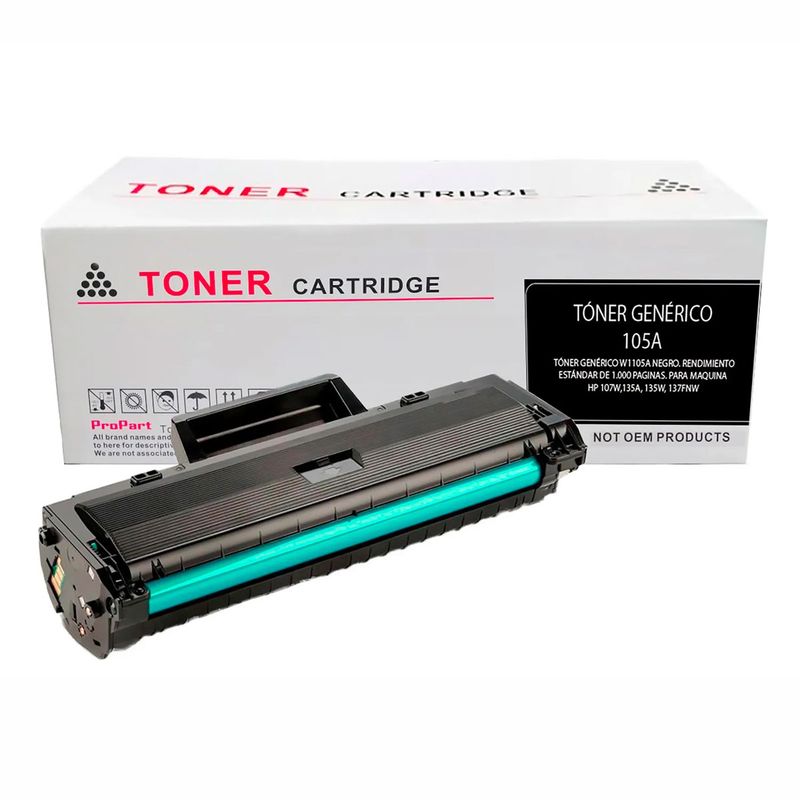 GENERICO - Tóner 105a Laser Para Hp 107w 135w 137fnw W1105 Chip