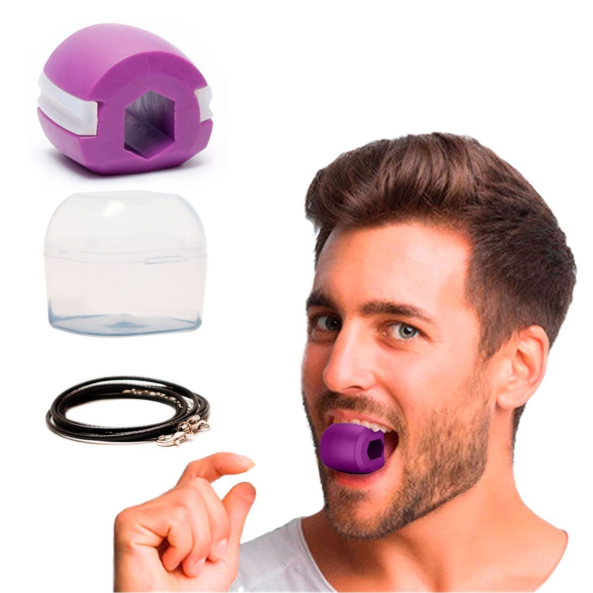 PBOLD - Ejercitador Mandíbula Tonificación Jawline Mejillas Violeta