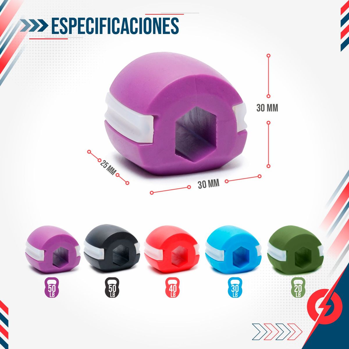 PBOLD - Ejercitador Mandíbula Tonificación Jawline Mejillas Violeta