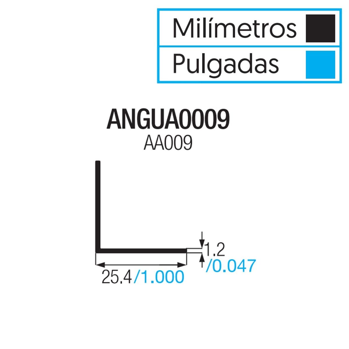 GENERICO - Angulo Aluminio 1 PuLG X 2mts X3 Und Blanco