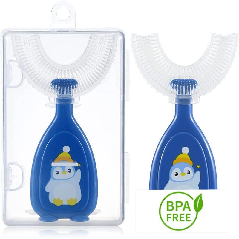 GENERICO - Cepillo Dental Silicona Para Bebé En Forma De U- No Toxico