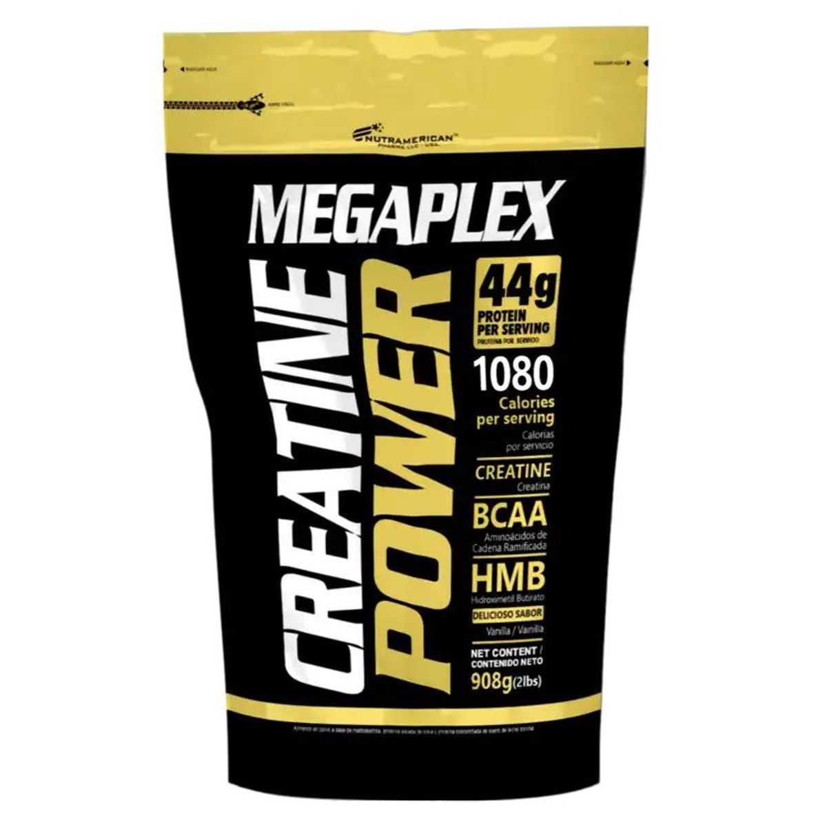 MEGAPLEX - CREATINE POWER 2 LBS (EN BOLSA) DORADA