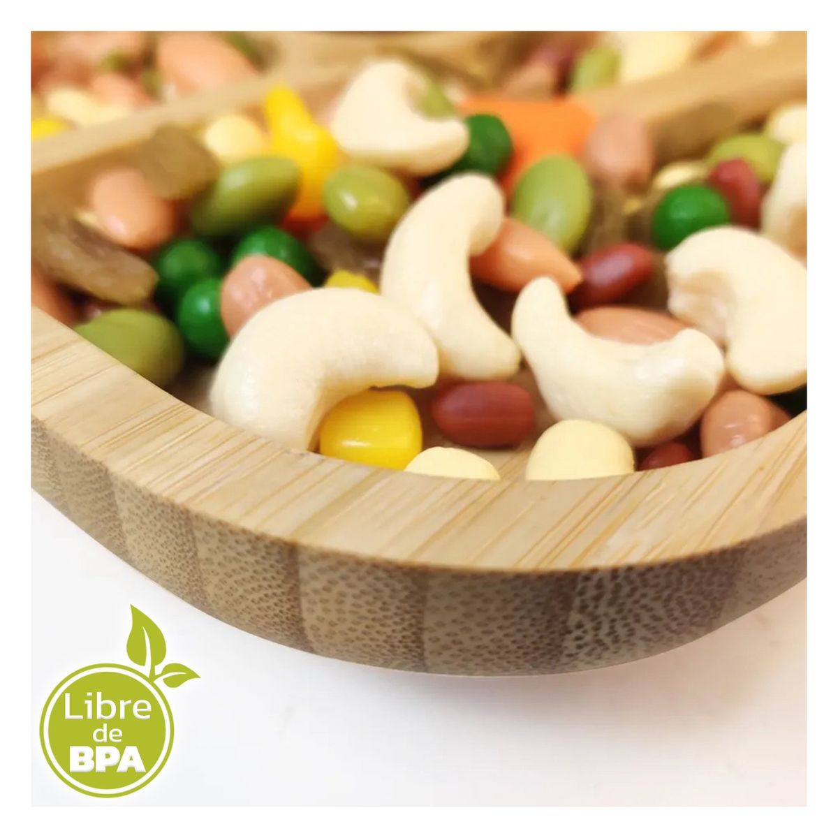 ENFANT'ASY - Plato Bambu Antideslizante Con Cuchara Silicona Para Bebés