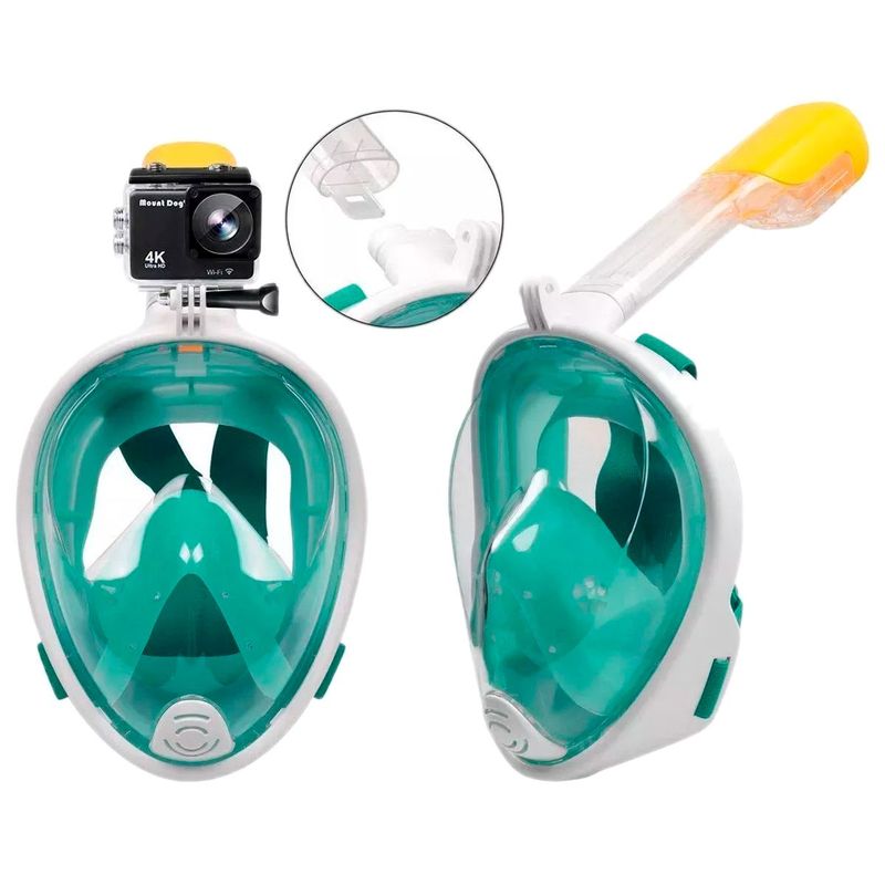 GENERICO - Máscara Snorkel Cara Completa Panorámica Anti Empañante