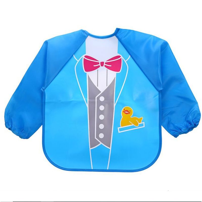 GENERICO - Babero Delantal Bebés Y Niños De Manga Larga Impermeable