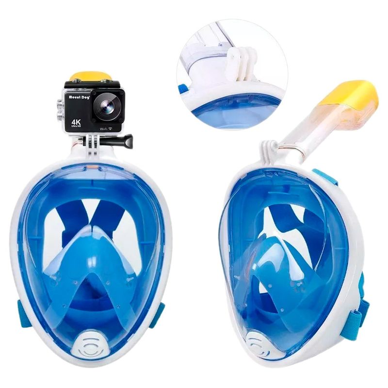 GENERICO - Máscara Snorkel Cara Completa Panorámica Anti Empañante