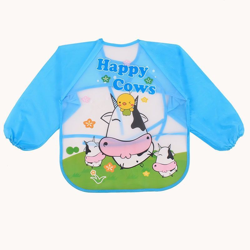 GENERICO - Babero Delantal Bebés Y Niños De Manga Larga Impermeable