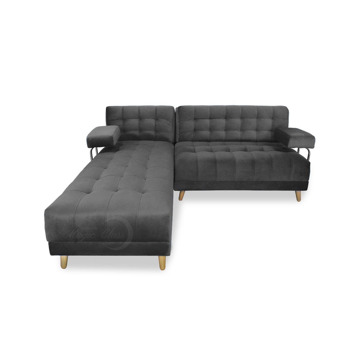 MAGIC CLASS - SALA MODERNA DUBLIN ECOCUERO GRIS