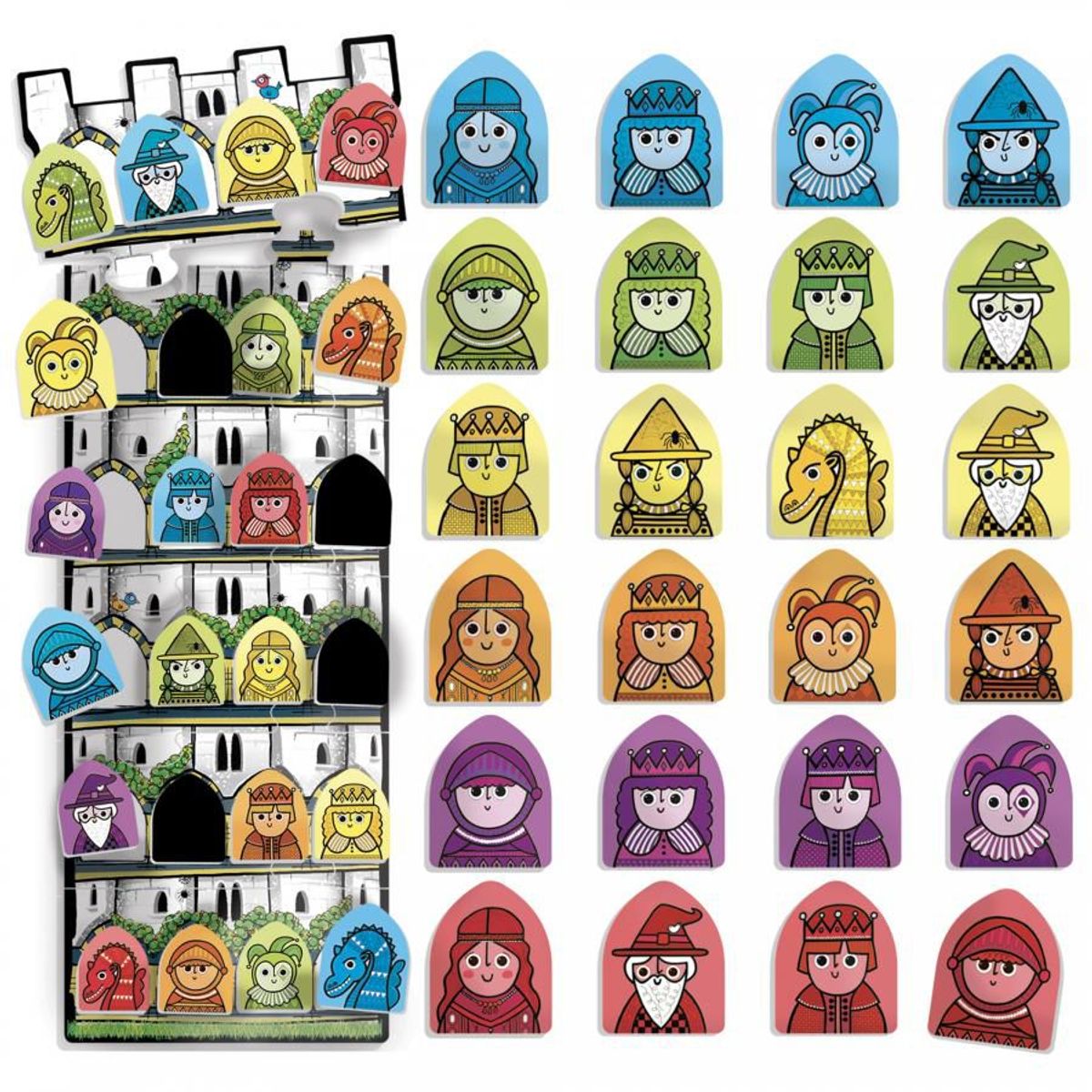 JUGANDO Y EDUCANDO - Juego Didáctico Torre De Colores Juego De Memoria Niño Niña