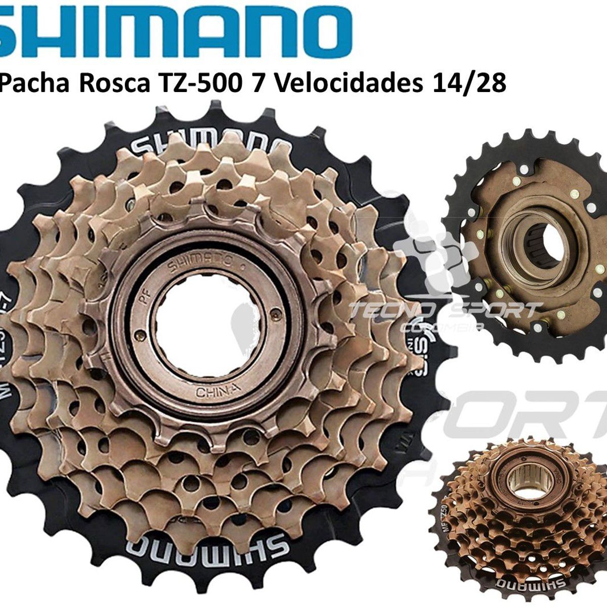 SHIMANO - Pacha Bicicleta Shimano Tz500 7v 14-28 Piñon Rosca