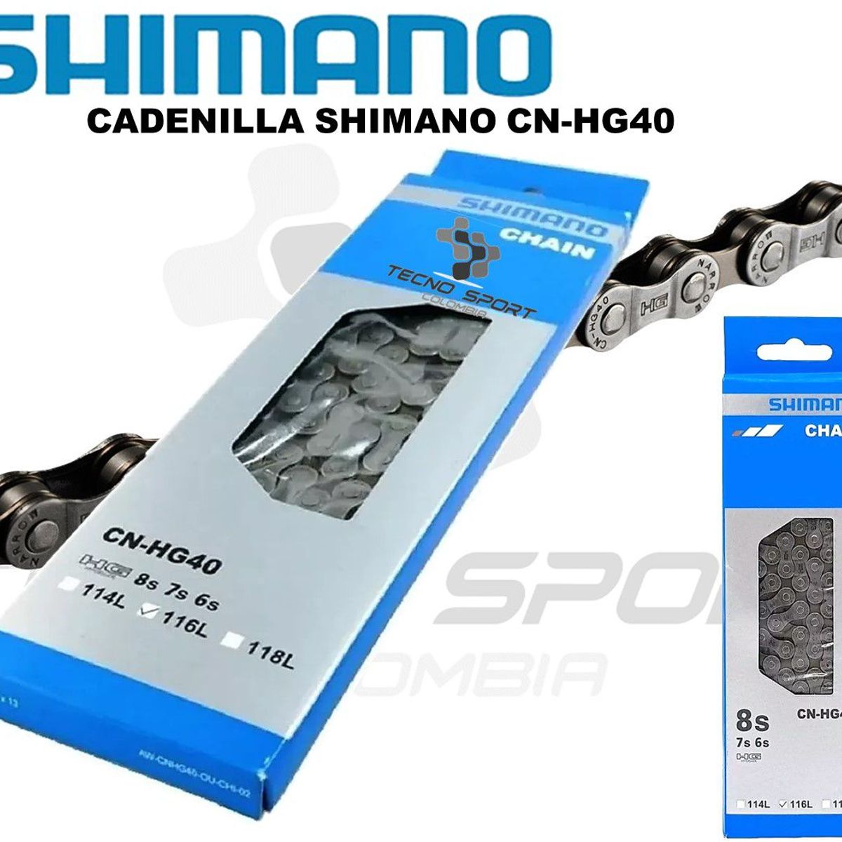 SHIMANO - Pacha Cadenilla Shimano Bicicleta Rosca 7v Tz500 14-28