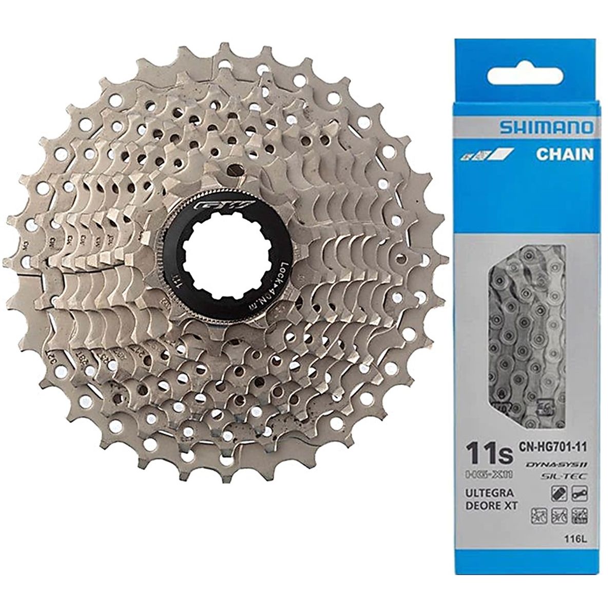 GW - Pacha Cassette Gw 11-28  Cadenilla Shimano Hg701 11v Combo