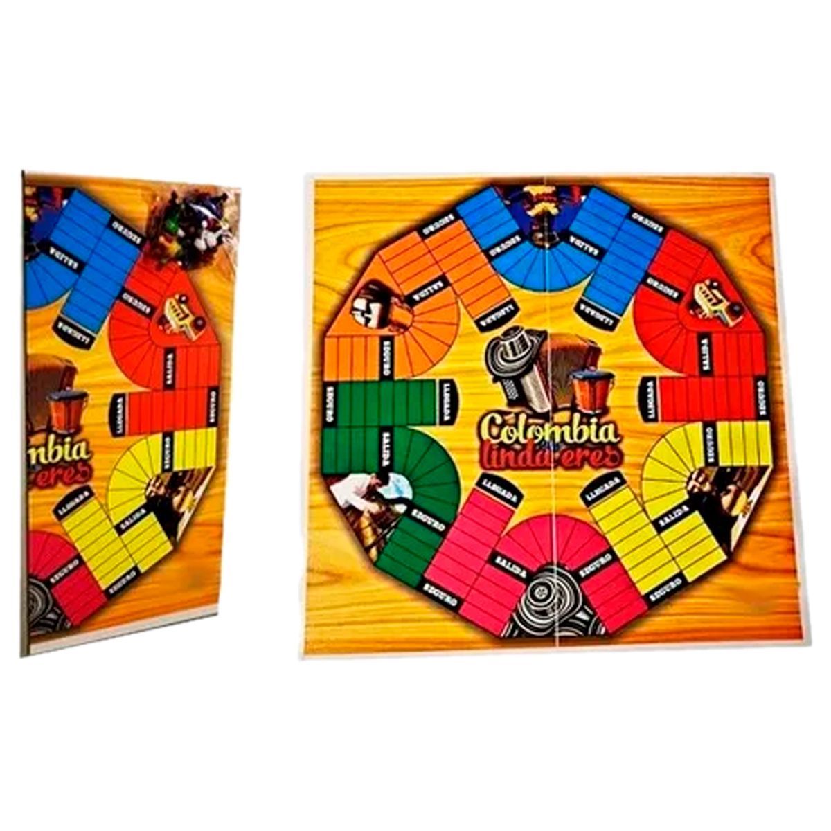 GENERICO - Juego Parqués Doblar Plegable Imantado 48cm Doble Cara 6 Y 8