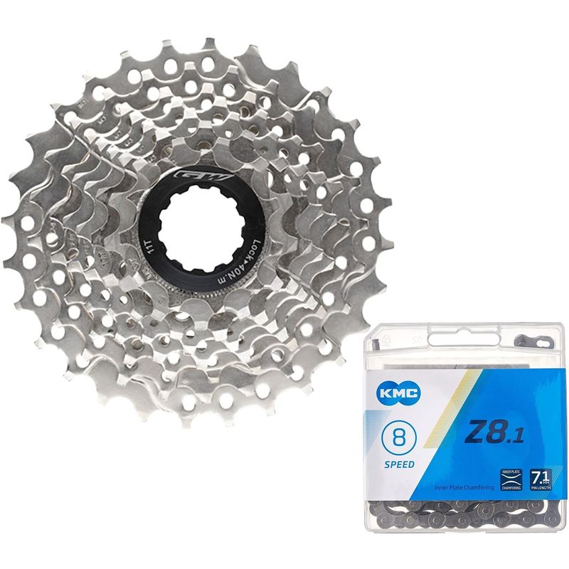 GW - Pacha + Cadenilla Kmc Bicicleta Gw Cassette 8 V 11-28 Combo