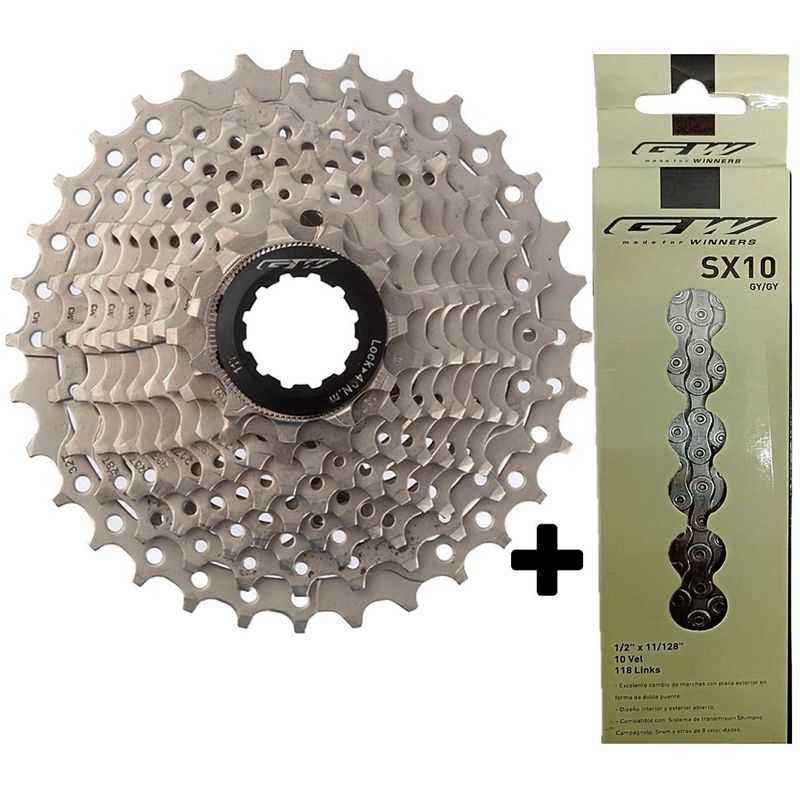 GW - Pacha  Cadenilla Bicicleta Gw 11-32 10v Cassette Mtb