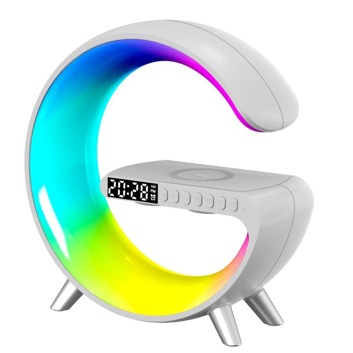 ONE PIXEL - Lampara De Noche Inteligente Luz Led Rgb Bluetooth Carga Qi
