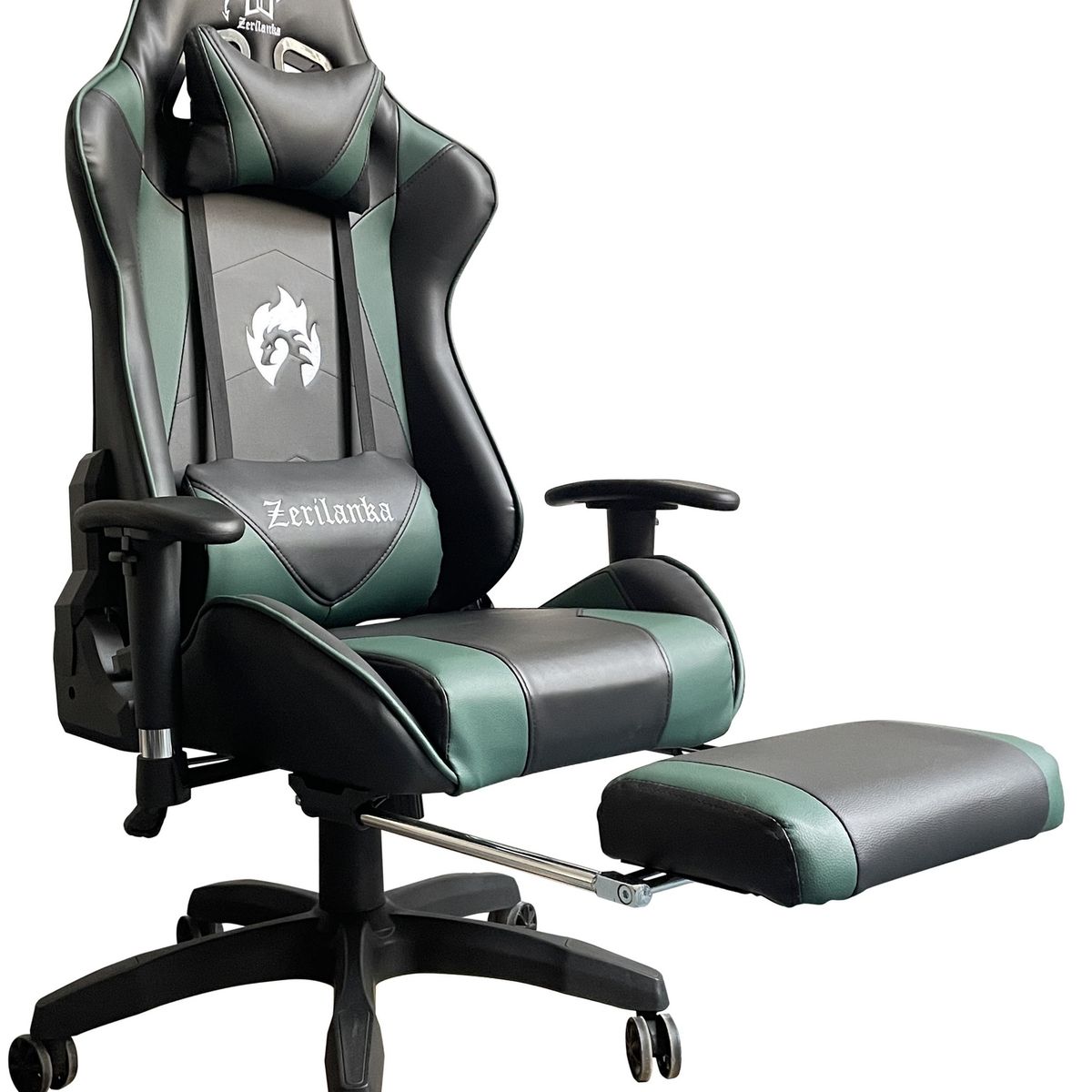 ZER - Silla Gamer Reclinable Ergonomica Profesional Premium Kitsune Verde