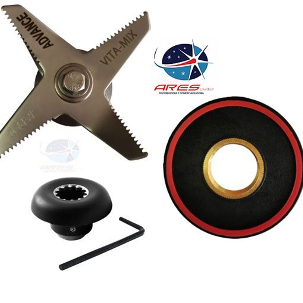 ARES - Kit Vitamix CuchillaTuerca De RetencionAcople De Motor