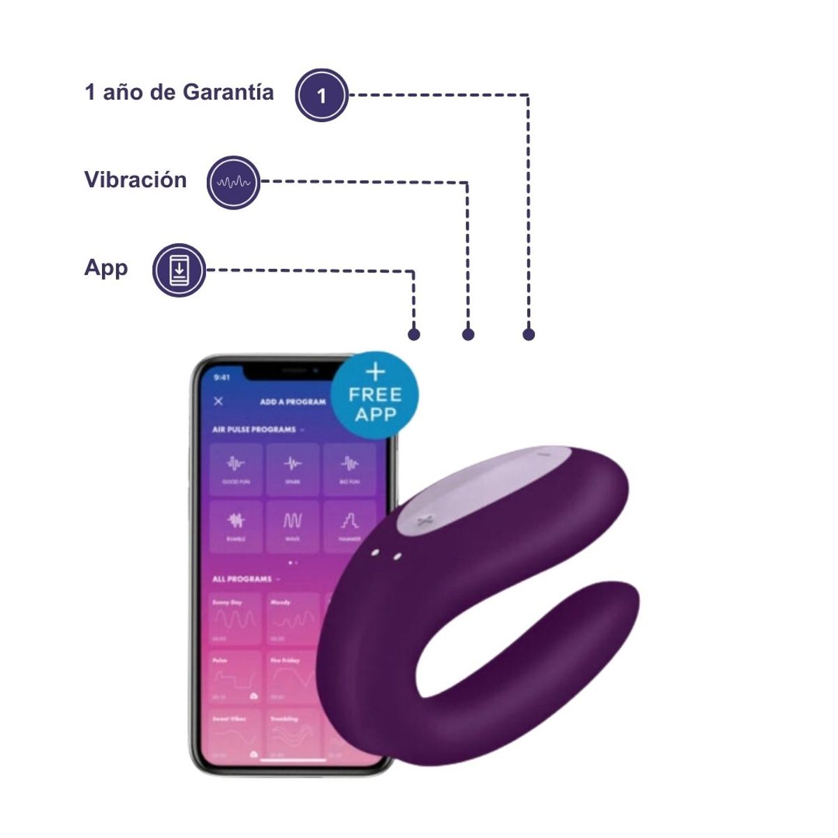 SATISFYER - Satisfyer Double Joy App Vibrador