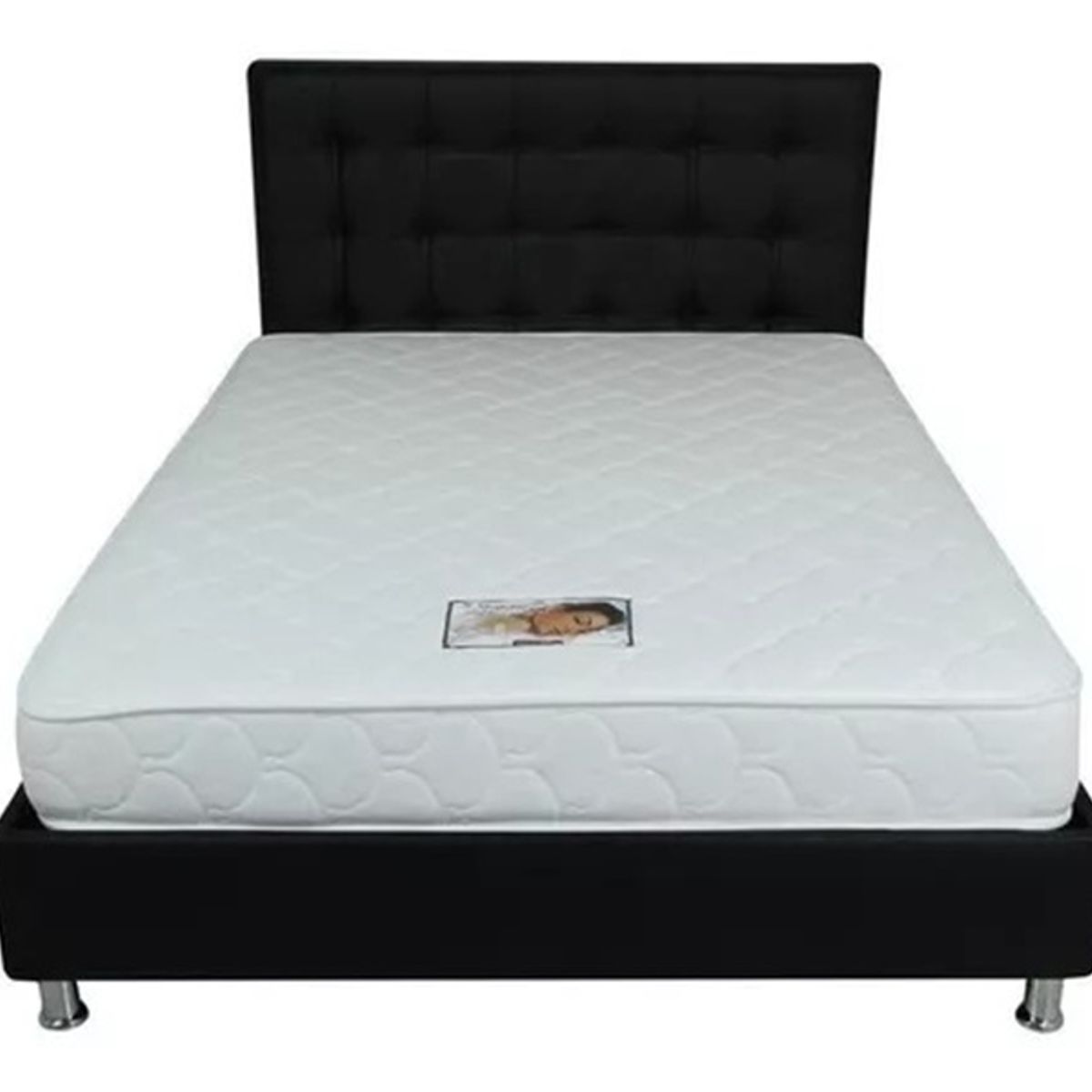 JX - COLCHON SEMIORTOPEDICO DOBLE CON RESORTES 140x190 - BLANCO.