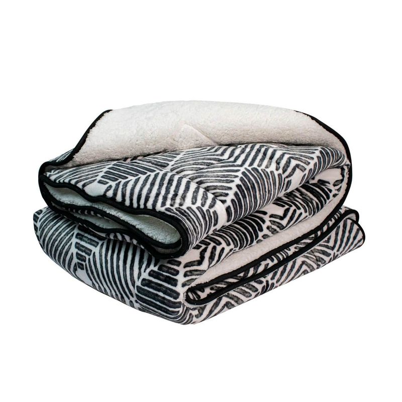 REALTEX - Cobija Flannel Borrego Real Tex Panel Gris Oscuro