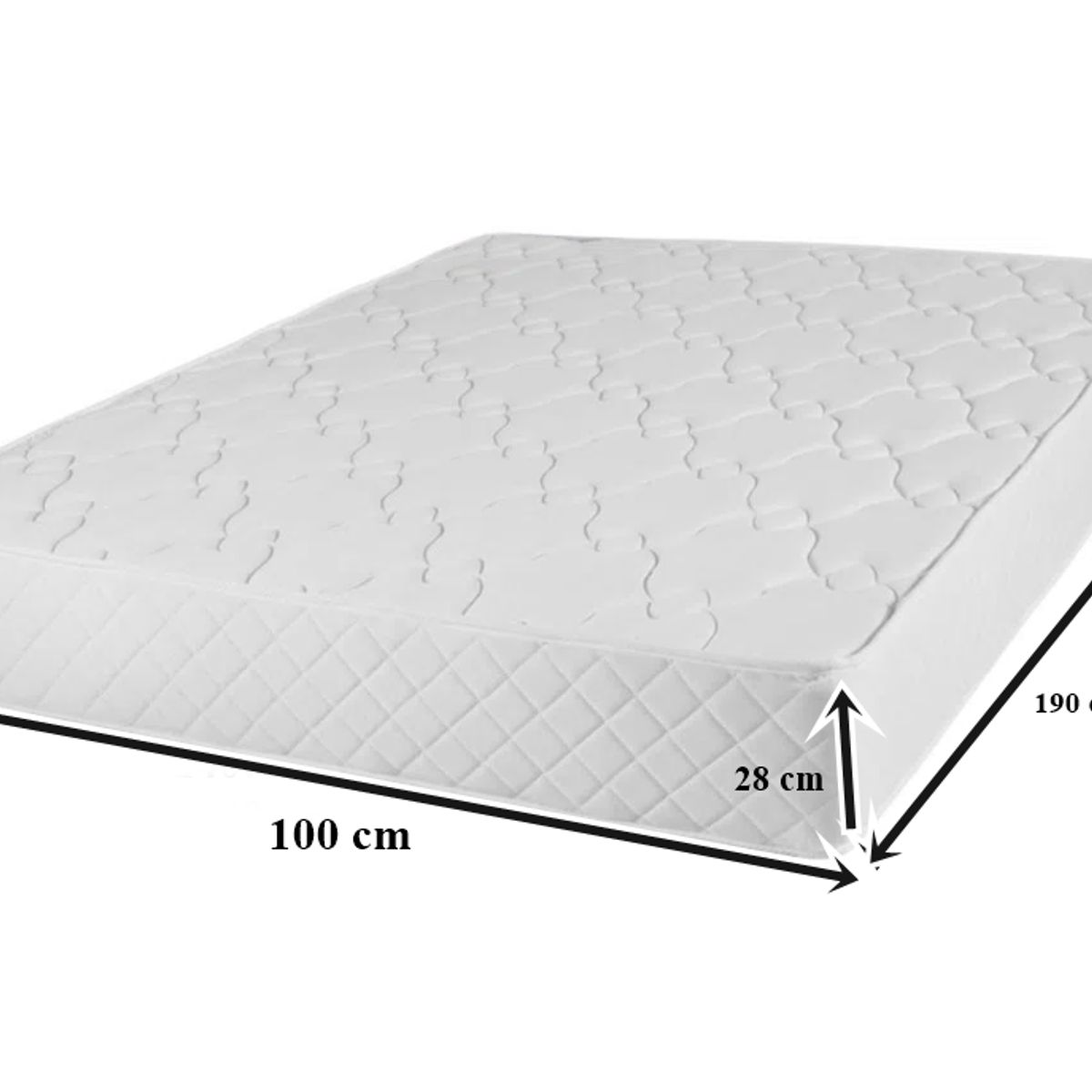 GENERICO - Colchón Resortado Fortuna Doble 120x190 Comodidad Intermedia Antiácaros