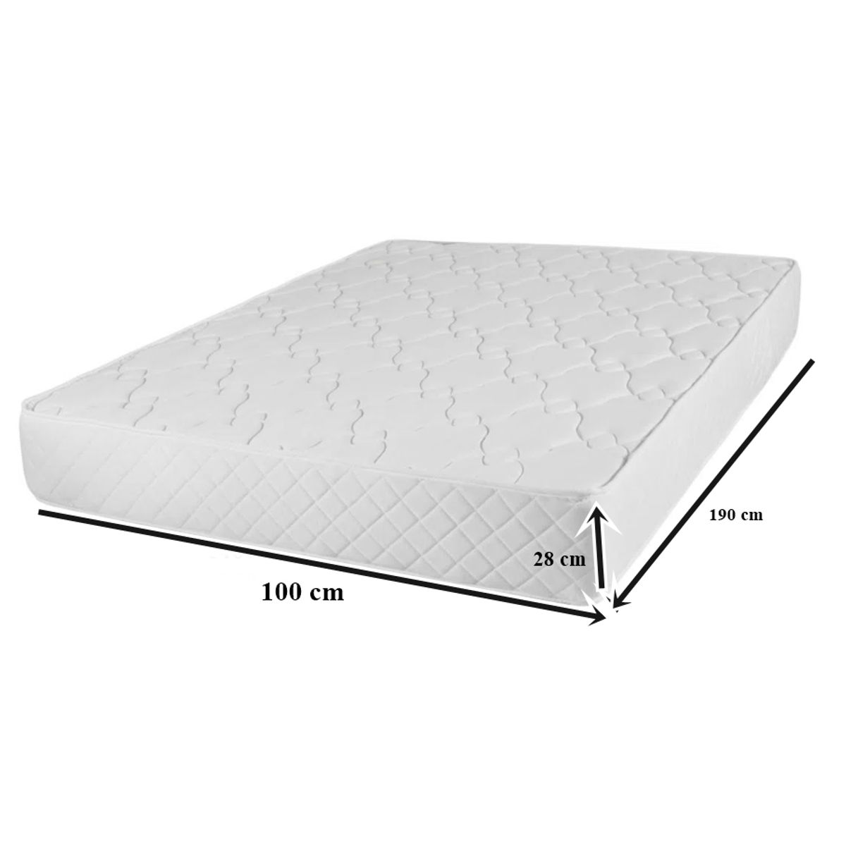 GENERICO - Colchón Resortado Fortuna Doble 120x190 Comodidad Intermedia Antiácaros