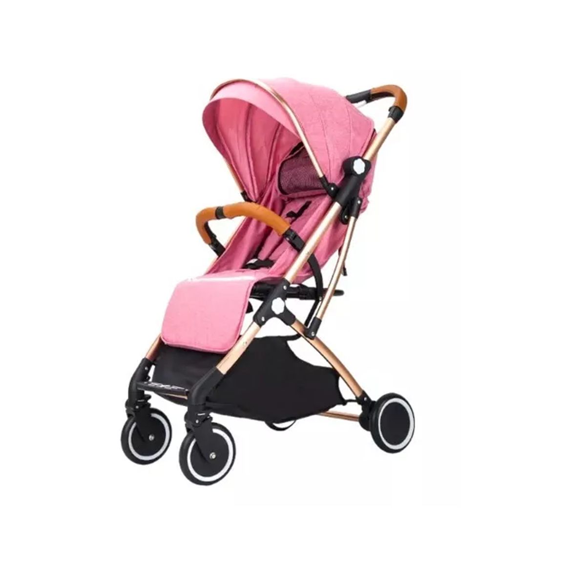 KIDSHOP - Coche Tipo Maleta Facil Plegable Toldillo CS-8005D Rosa