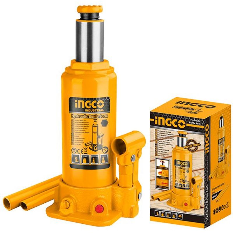 INGCO - GATO HIDRÁULICO TIPO BOTELLA 2 TONELADAS HBJ202 INGCO
