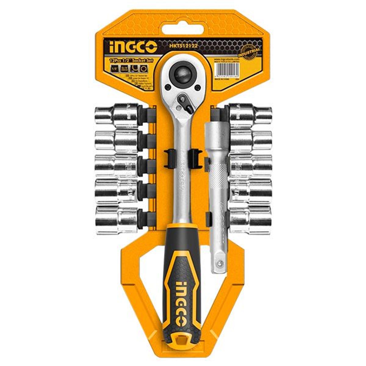 INGCO - Juego De Ratchet 1/2'' Milimétrico X 10 Piezas Ingco