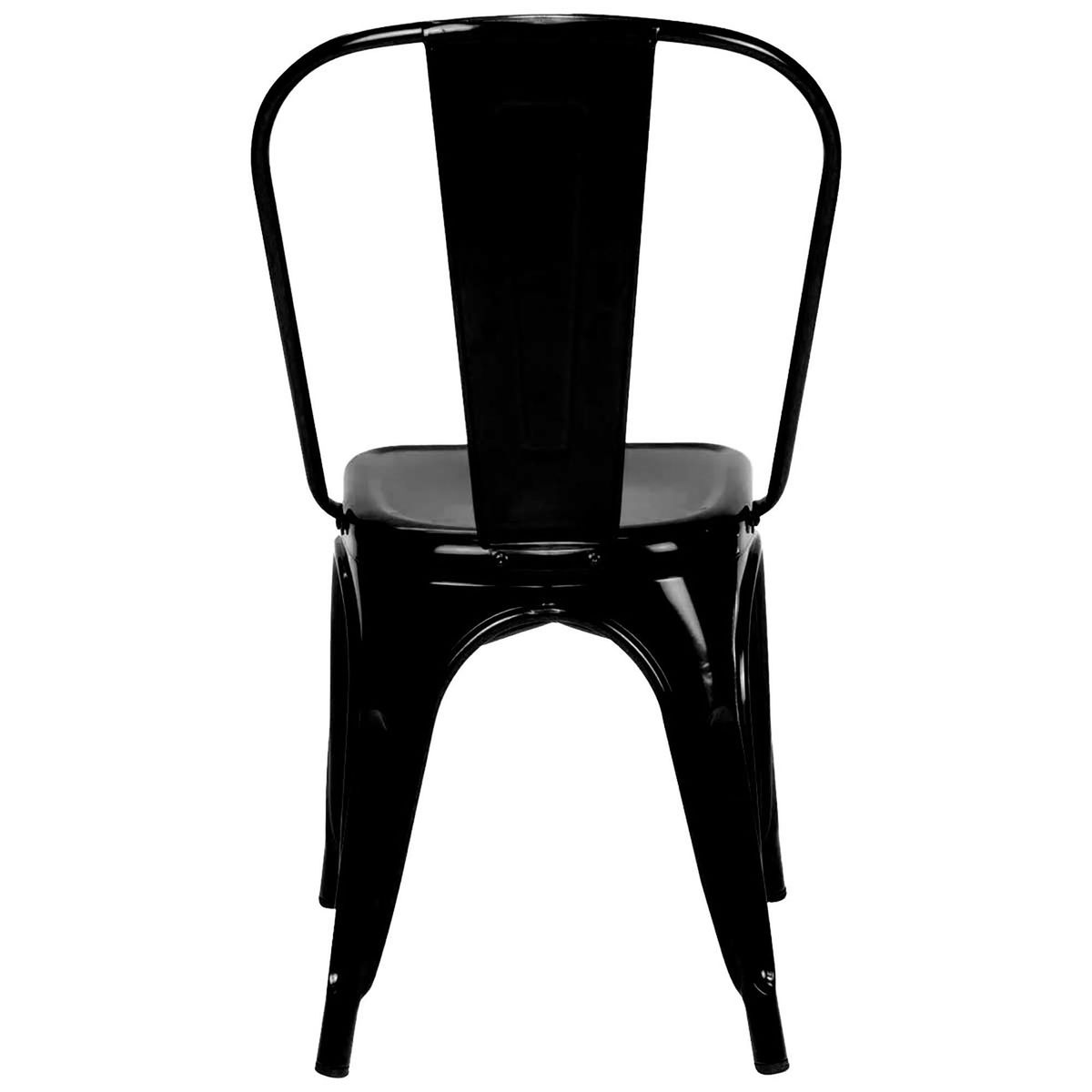 AKIVOY - Silla Tolix Metálica Negro Hogar Restaurante-