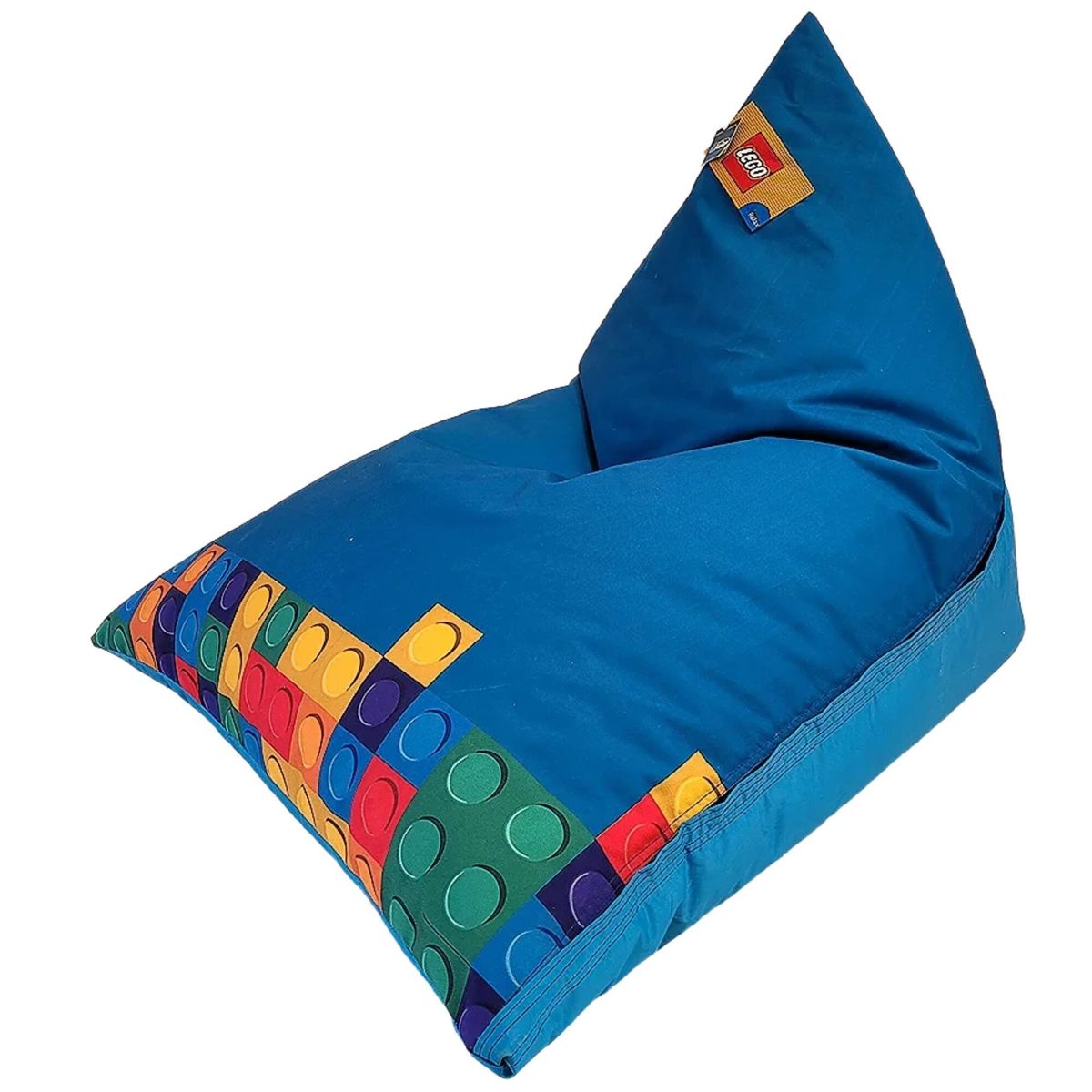 ESTILO RELAX - PUFF EDGE BLOCKS NIÑOS - ANTIFLUIDO Y ESPUMA - ESTILO RELAX - AZUL.