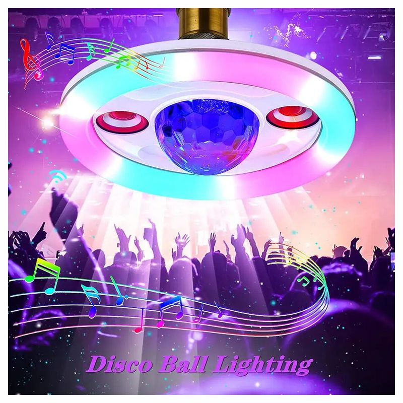 GENERICO - Lampara Rgb Musical Bluetooth Doble Parlante 36w