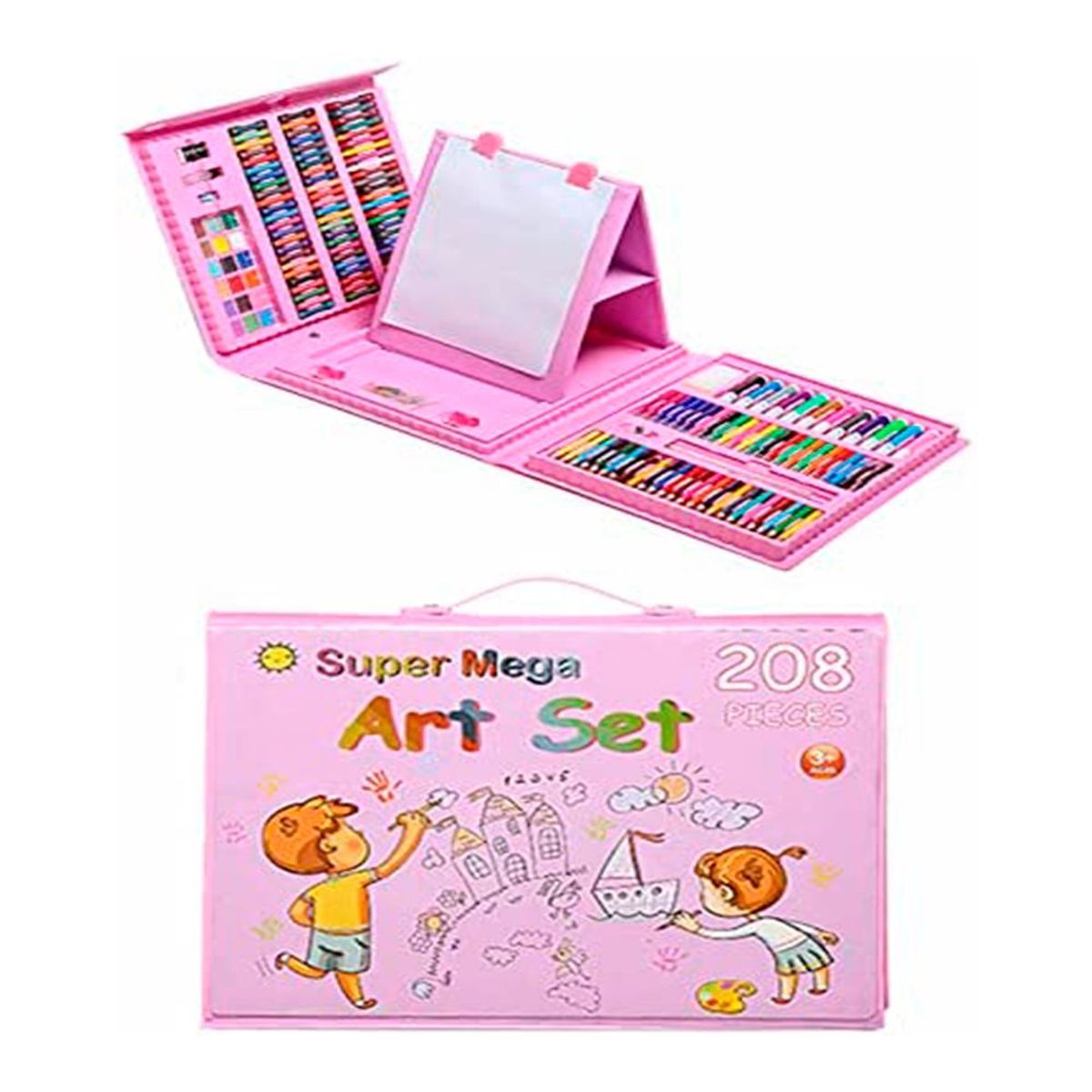 GENERICO - Maletin Set De Arte Marcadores Acuarelas Colores Crayolas