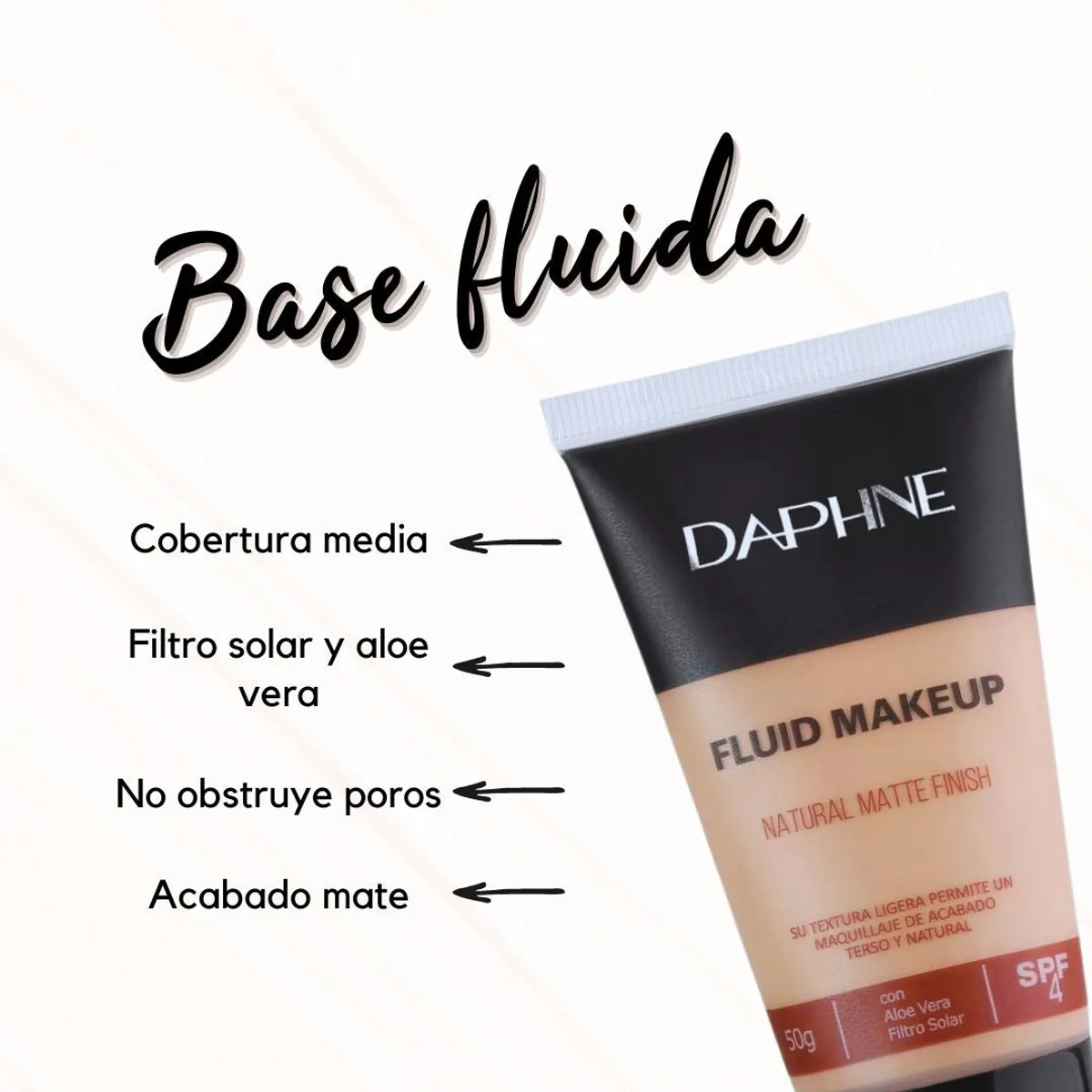 DAPHNE COSMETICS - Base Liquida Fluida SPF4 Olive