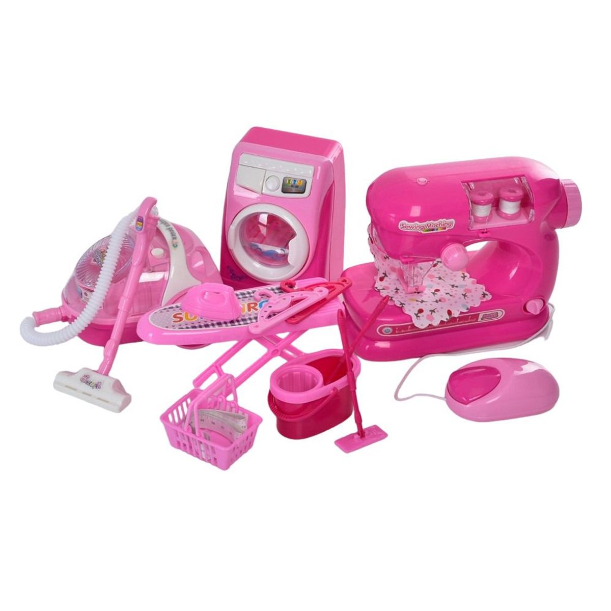 GENERICO - Juguete Niña Electrodomesticos Aseo Con Lavadora Aspiradora