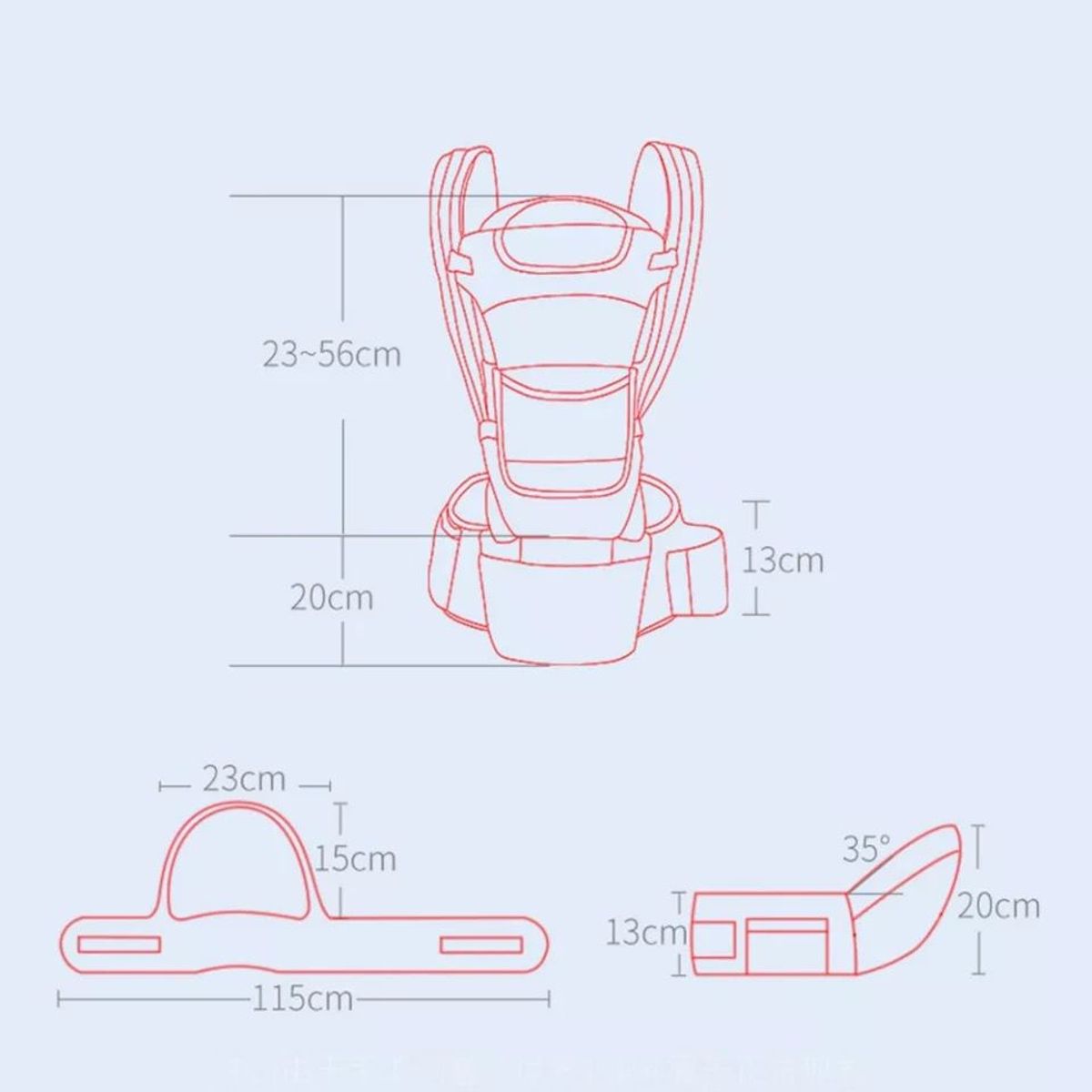 BABY ON - Cargador De Silla Ergonómico Para Bebes Rosa
