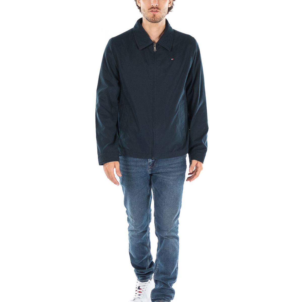 TOMMY HILFIGER - Chaqueta Impermeable Con Capucha Hombre Azul Tommy Hilfiger