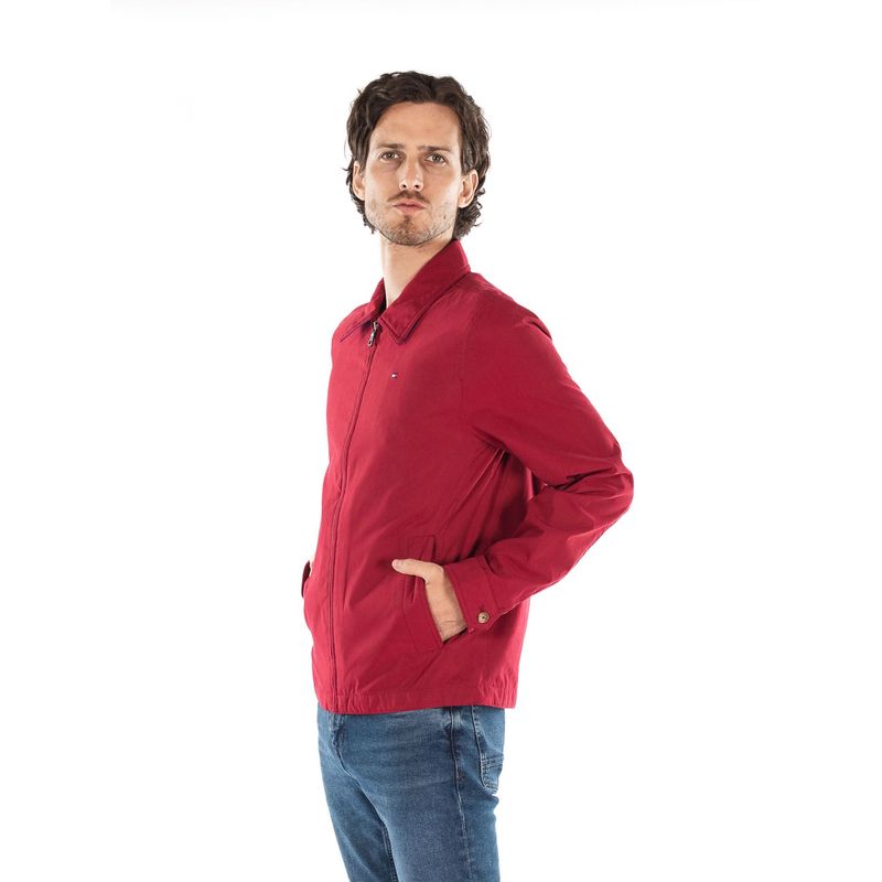 TOMMY HILFIGER - Chaqueta Impermeable Con Capucha Hombre Rojo Tommy Hilfiger