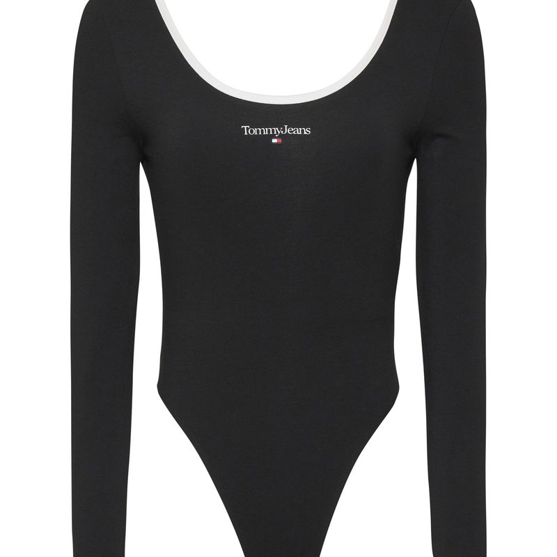 TOMMY HILFIGER - Body De Tirantes Con Logos Mujer Negro Tommy Jeans