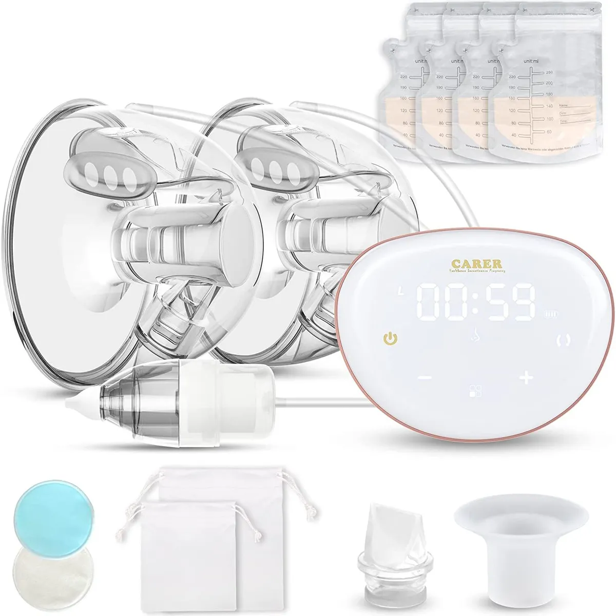 CARER SPARK - Extractor De Leche Eléctrico Doble De Succión