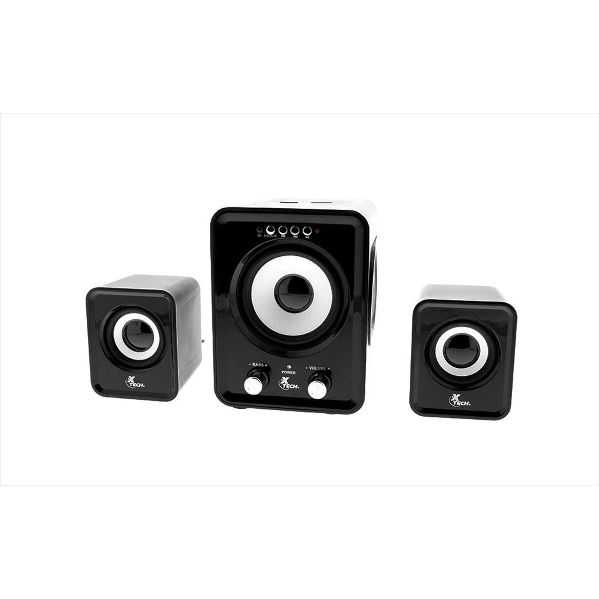 ZER - PARLANTE XTECH XTS-375 2.1 SUBWOOFER 3.5MM USB NEGRO 12W