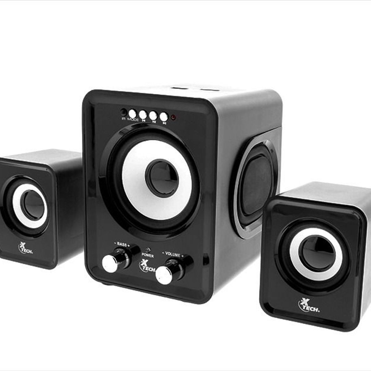 ZER - PARLANTE XTECH XTS-375 2.1 SUBWOOFER 3.5MM USB NEGRO 12W