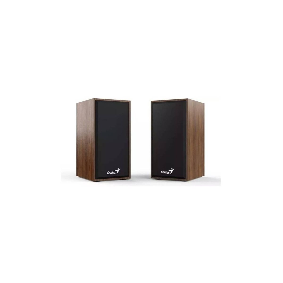 ZER - PARLANTES GENIUS SP - HF180 MADERA 6 WATTS 3.5 MM USB CAFE