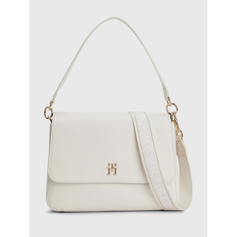 TOMMY HILFIGER - Bolso De Hombro Con Bolso Pequeño Distintiva Mujer Blanco Tommy Hilfiger