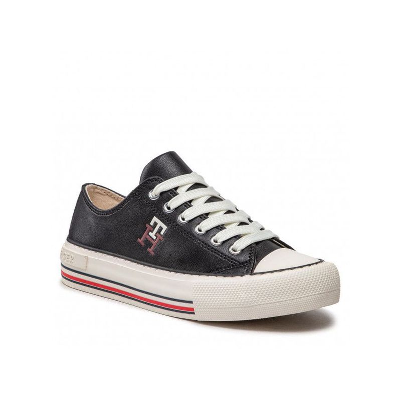 TOMMY HILFIGER - Tenis Deportivas Bassa Allacciata Niña Negro Tommy Hilfiger